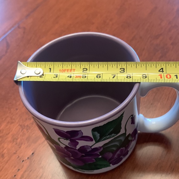 Vibrant Purple Pansy and Green Leaves Coffee Cup/Mug - Picture 5 of 7